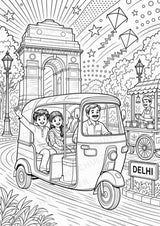 Indien POP Art Ausmalbilder 15 Malvorlagen – Materialseite 3