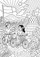 Indonesien POP Art Ausmalbilder 15 Malvorlagen – Materialseite 3
