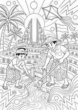 Indonesien POP Art Ausmalbilder 15 Malvorlagen – Materialseite 4
