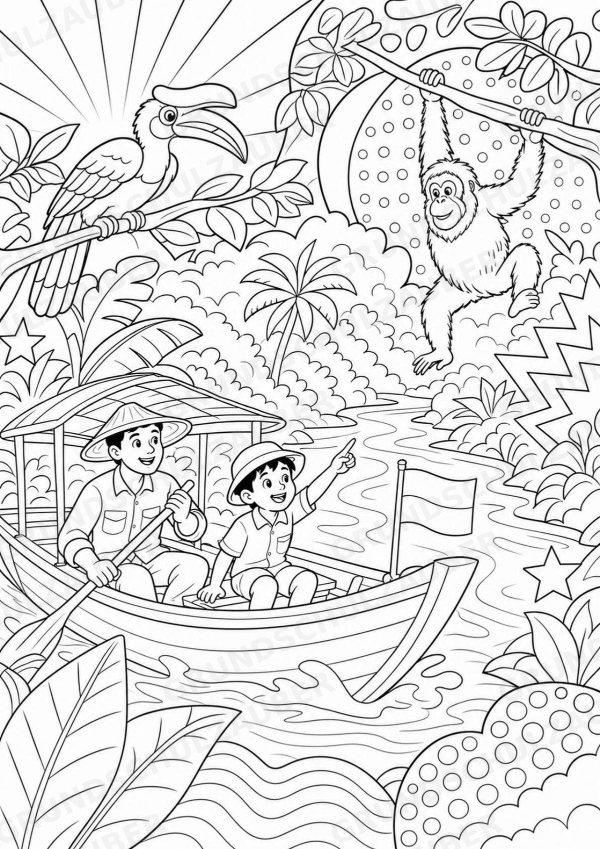 Indonesien POP Art Ausmalbilder 15 Malvorlagen – Materialseite 6