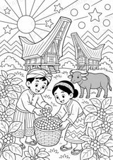 Indonesien POP Art Ausmalbilder 15 Malvorlagen – Materialseite 12