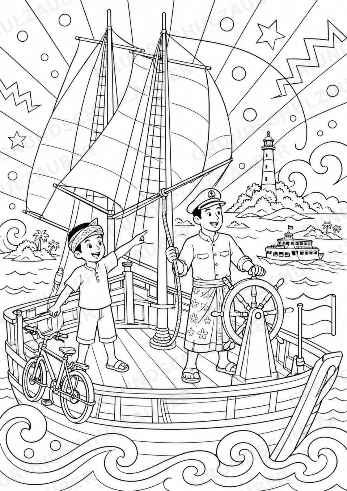Indonesien POP Art Ausmalbilder 15 Malvorlagen – Materialseite 14