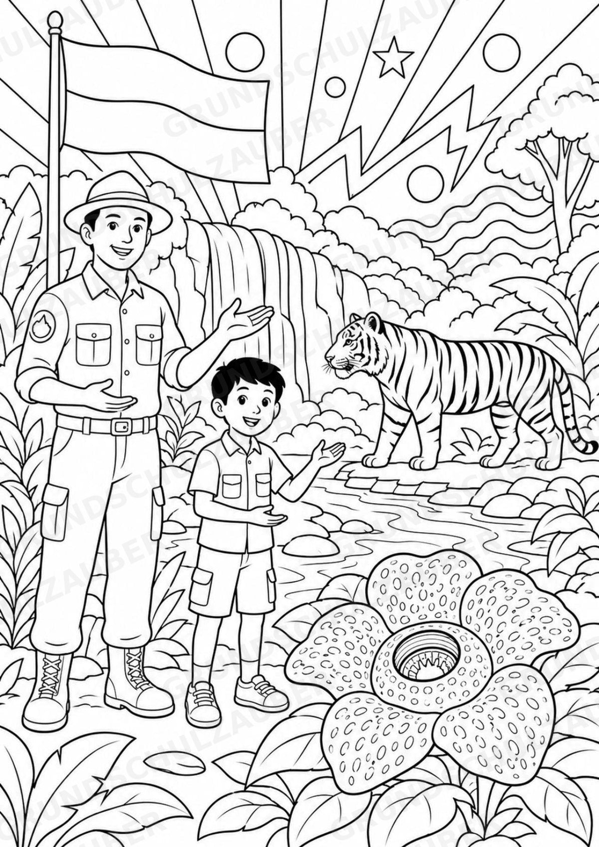Indonesien POP Art Ausmalbilder 15 Malvorlagen – Materialseite 15