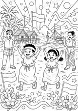 Indonesien POP Art Ausmalbilder 15 Malvorlagen – Materialseite 16