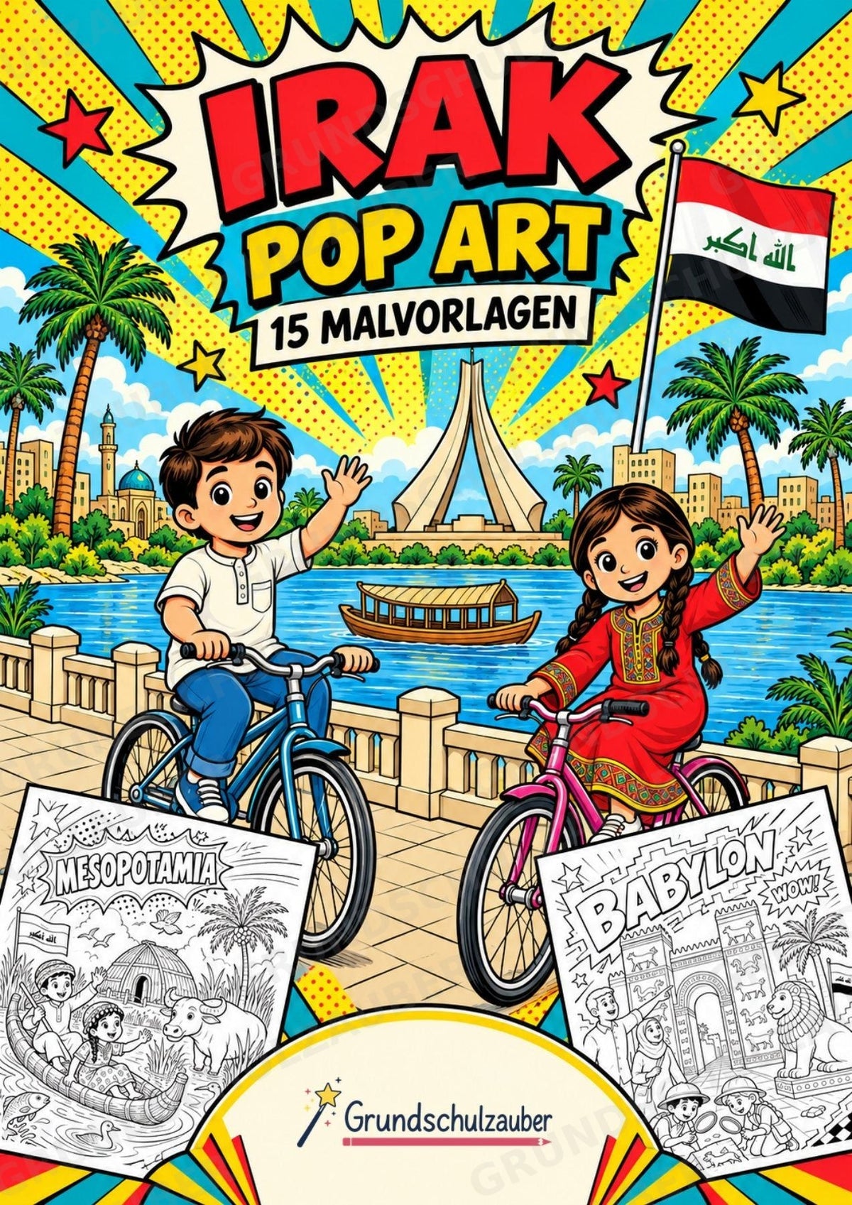 Irak POP Art Ausmalbilder 15 Malvorlagen – Cover