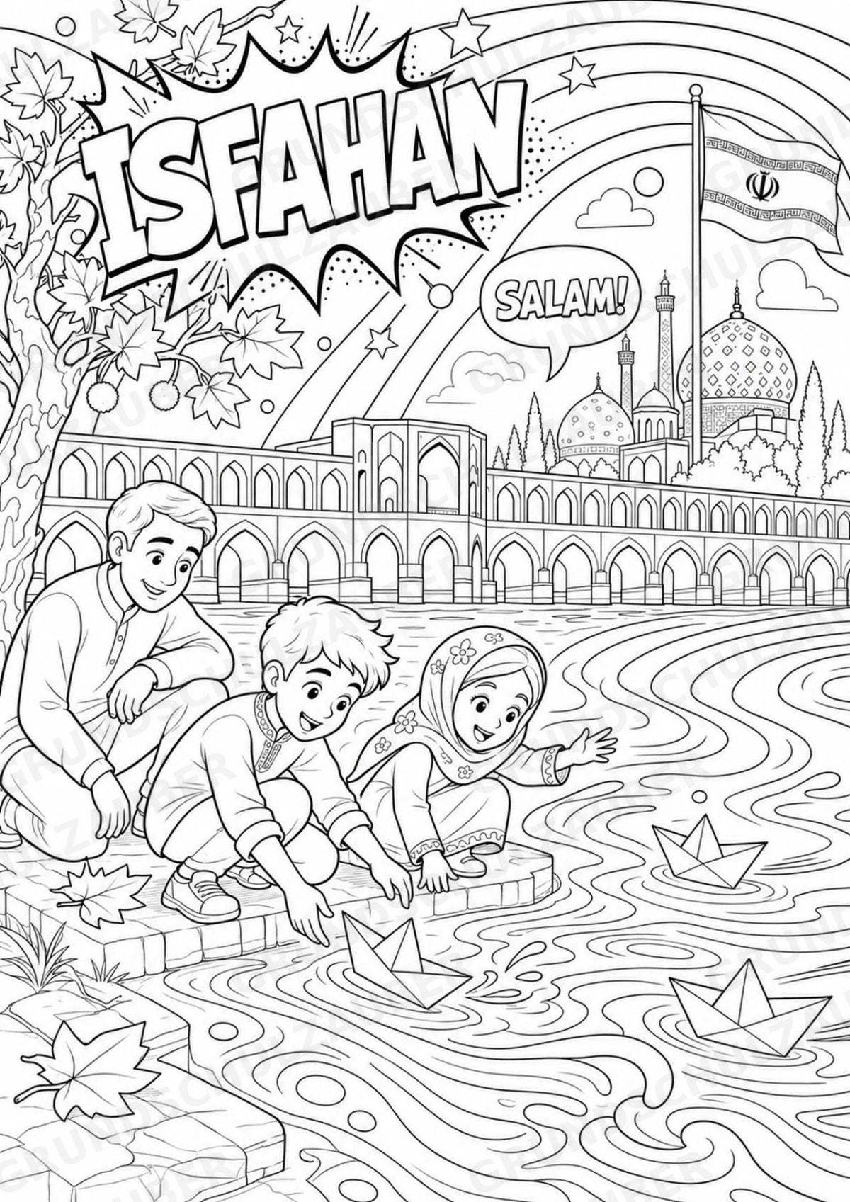 Iran POP Art Ausmalbilder 15 Malvorlagen – Materialseite 4