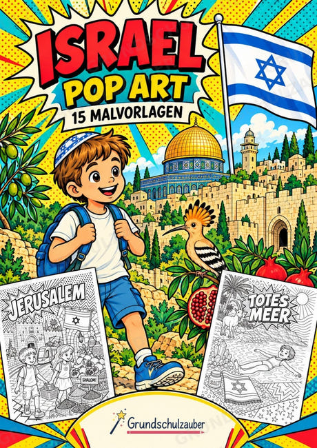 Israel POP Art Ausmalbilder 15 Malvorlagen – Cover