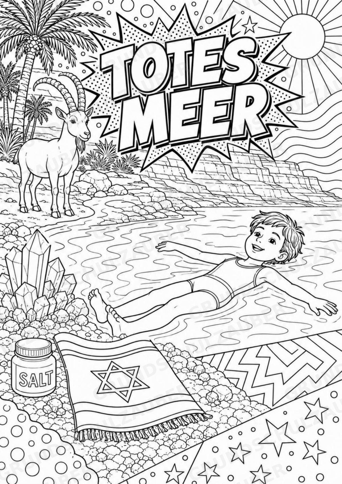 Israel POP Art Ausmalbilder 15 Malvorlagen – Materialseite 4