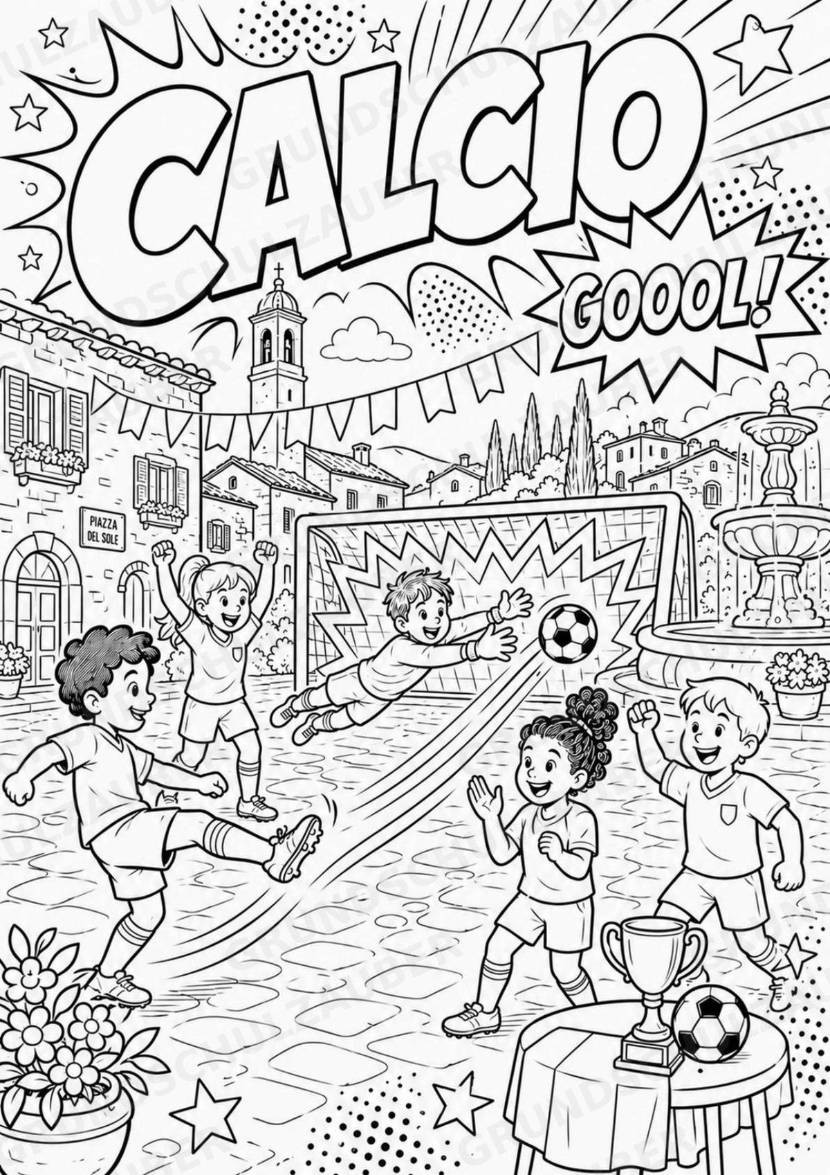 Italien POP Art Ausmalbilder 15 Malvorlagen – Materialseite 11