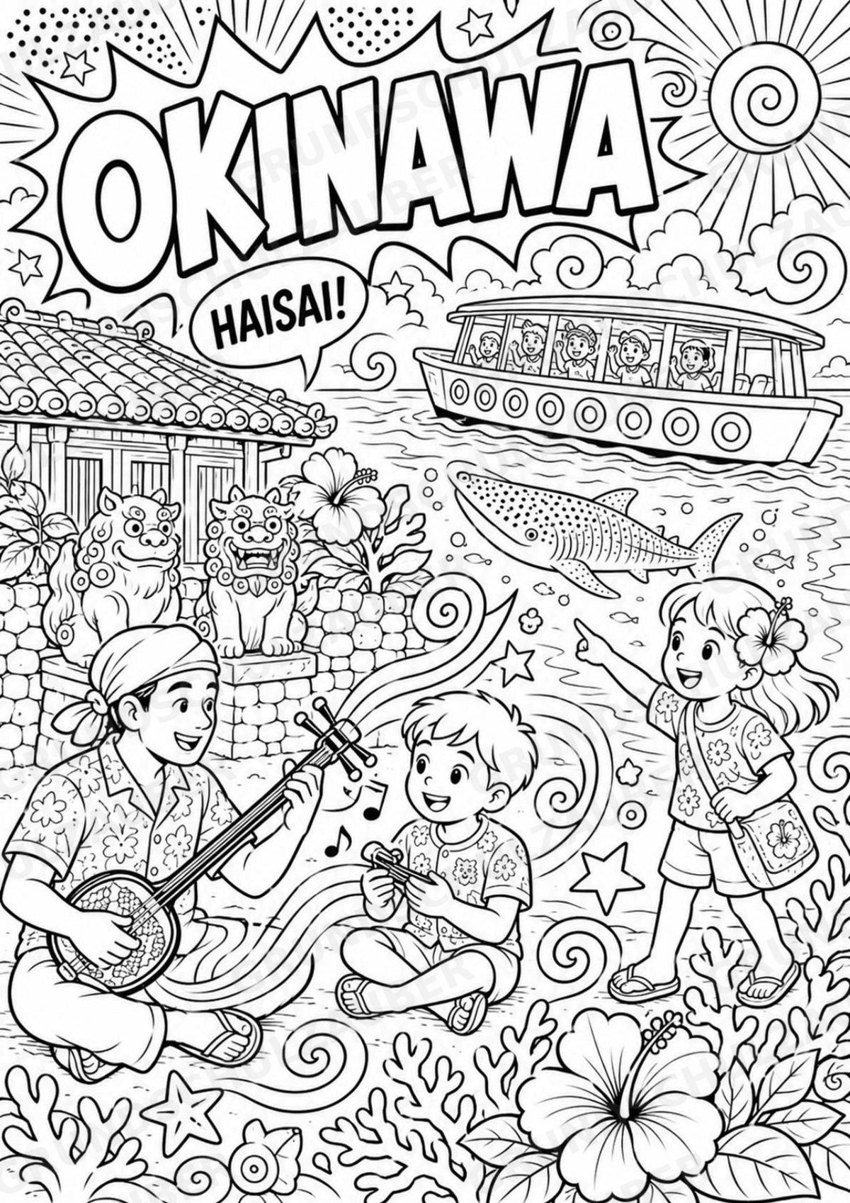 Japan POP Art Ausmalbilder 15 Malvorlagen – Materialseite 9