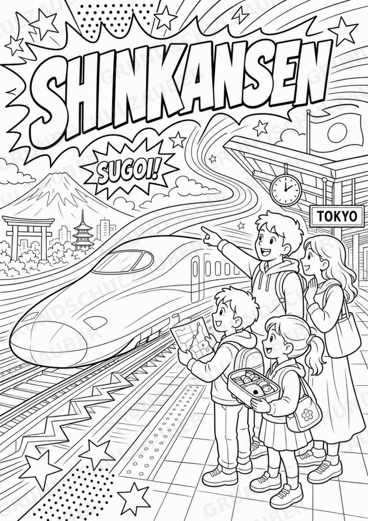 Japan POP Art Ausmalbilder 15 Malvorlagen – Materialseite 13