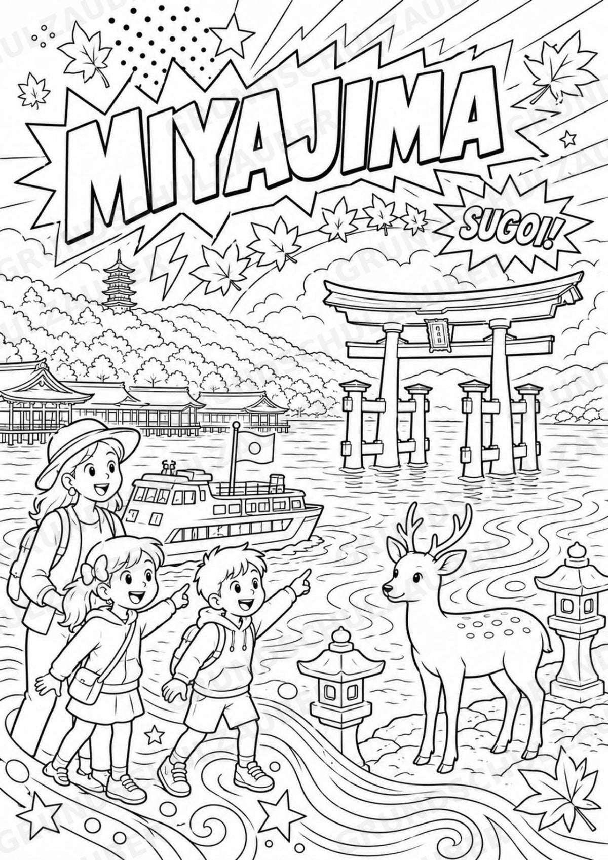 Japan POP Art Ausmalbilder 15 Malvorlagen – Materialseite 16