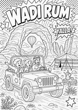 Jordanien POP Art Ausmalbilder 15 Malvorlagen – Materialseite 3