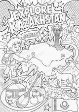 Kasachstan POP Art Ausmalbilder 15 Malvorlagen – Materialseite 16