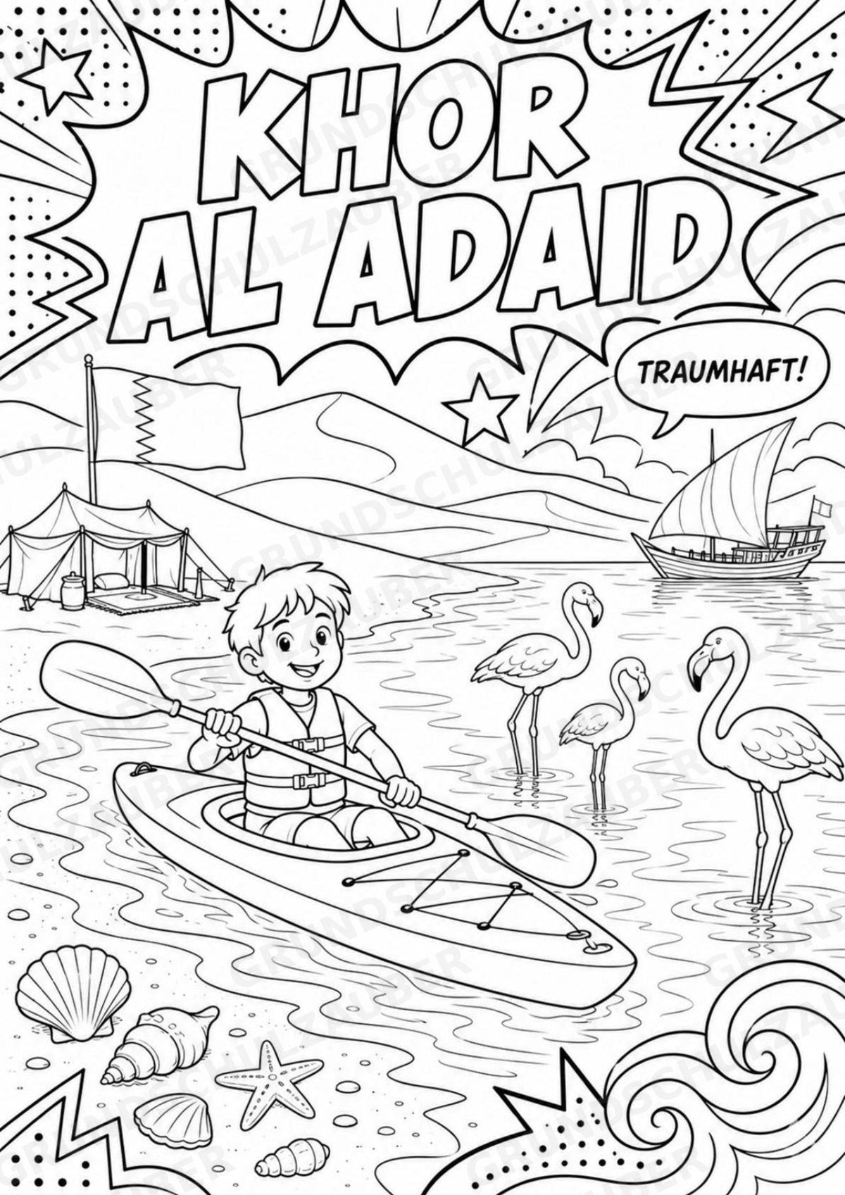 Katar POP Art Ausmalbilder 15 Malvorlagen – Materialseite 6