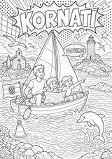 Kroatien POP Art Ausmalbilder 15 Malvorlagen – Materialseite 14
