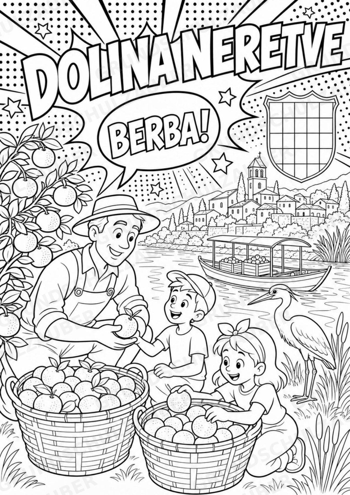 Kroatien POP Art Ausmalbilder 15 Malvorlagen – Materialseite 15