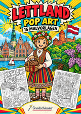 Lettland POP Art Ausmalbilder 15 Malvorlagen – Cover