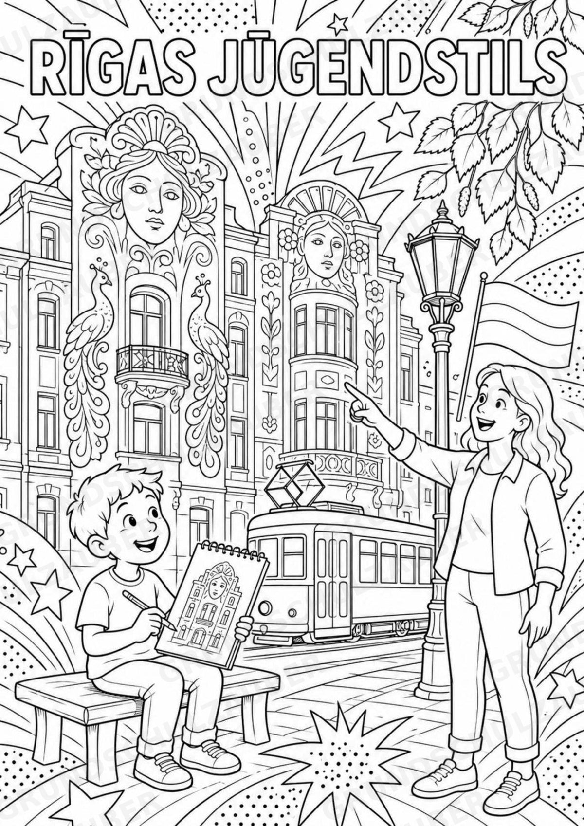 Lettland POP Art Ausmalbilder 15 Malvorlagen – Materialseite 4
