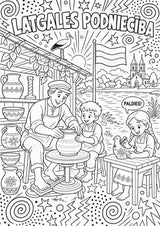 Lettland POP Art Ausmalbilder 15 Malvorlagen – Materialseite 13