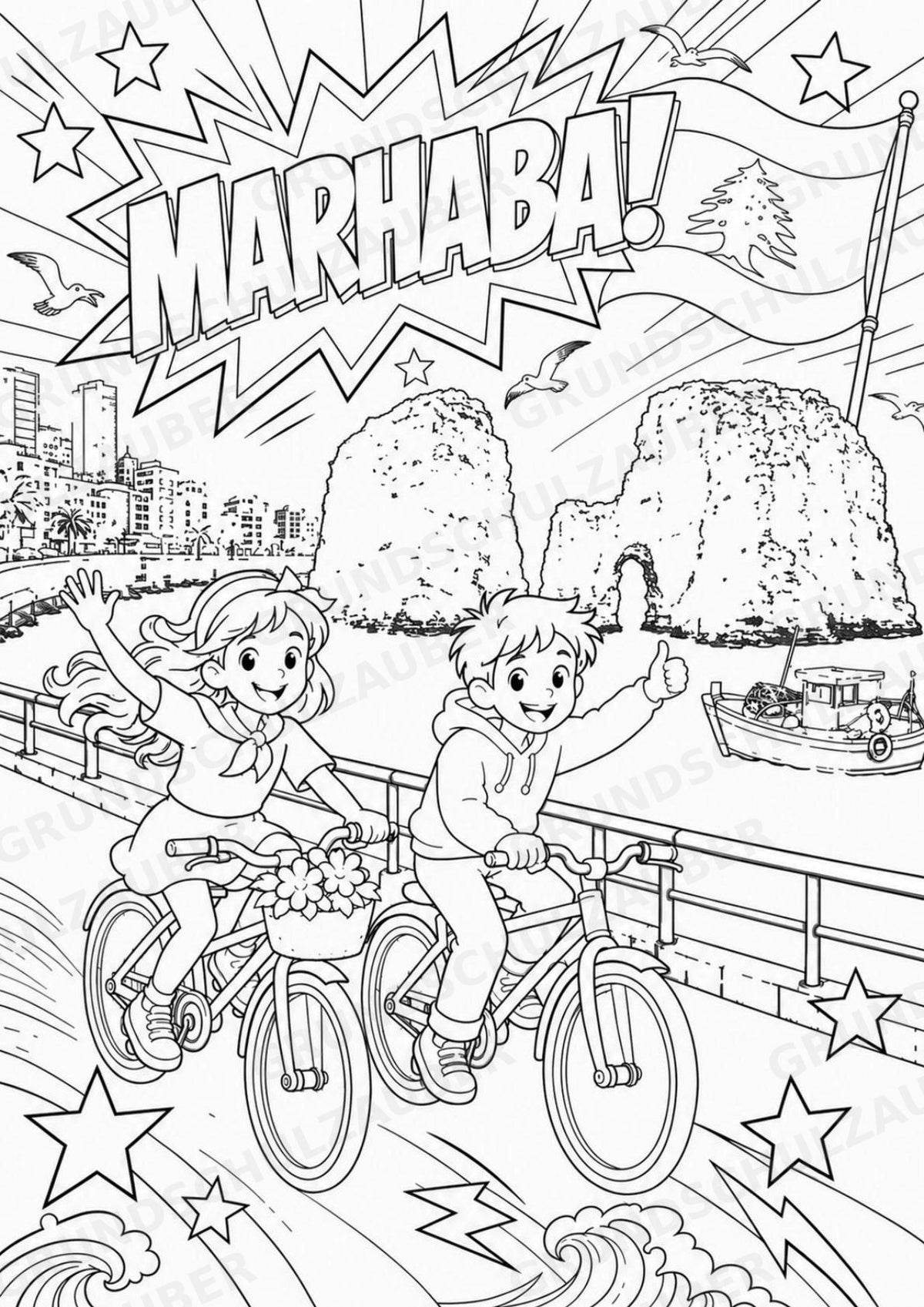 Libanon POP Art Ausmalbilder 15 Malvorlagen – Materialseite 2