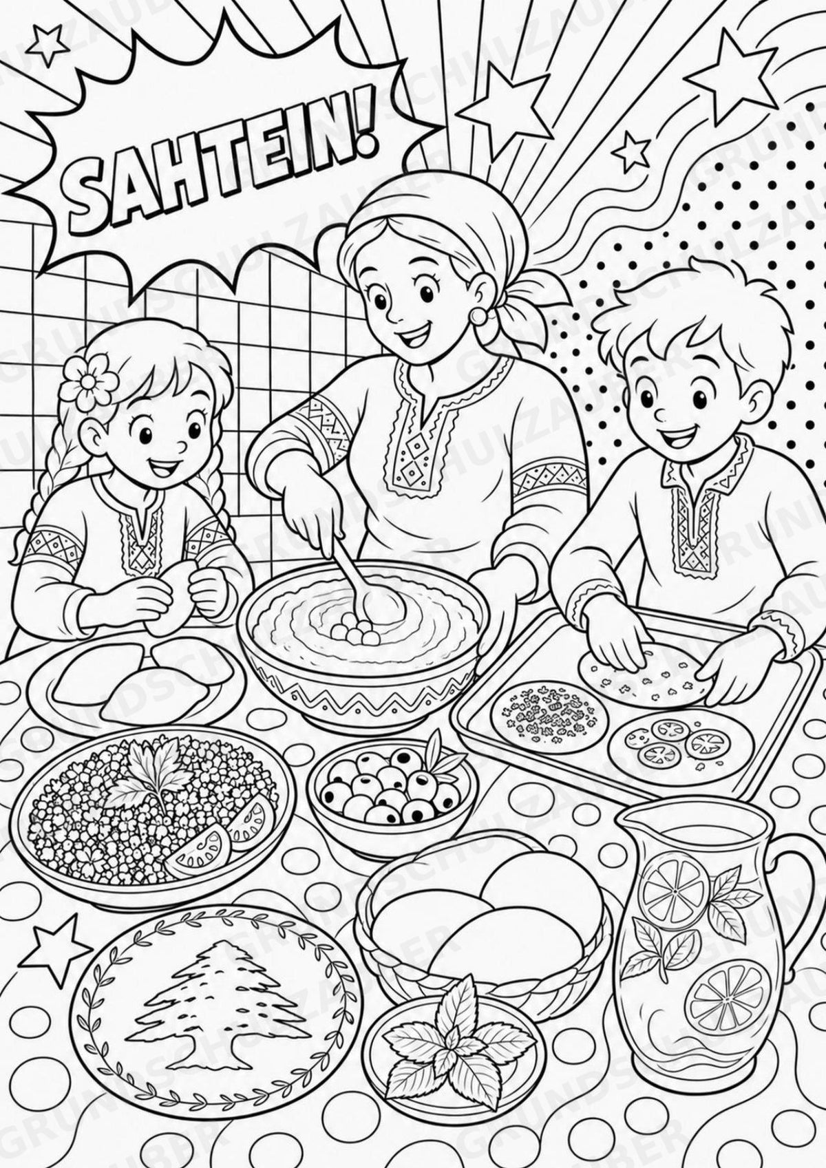 Libanon POP Art Ausmalbilder 15 Malvorlagen – Materialseite 7
