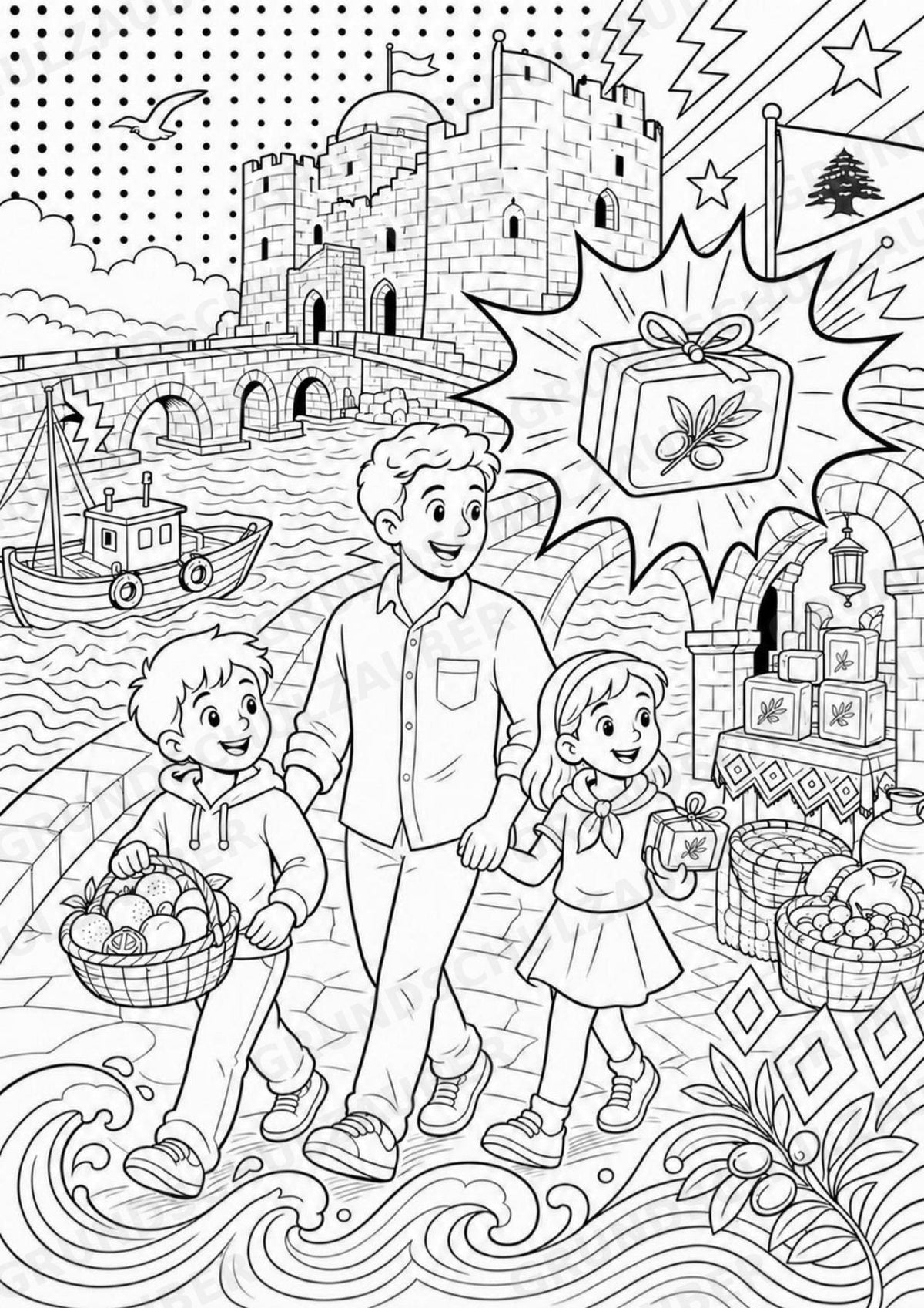 Libanon POP Art Ausmalbilder 15 Malvorlagen – Materialseite 9