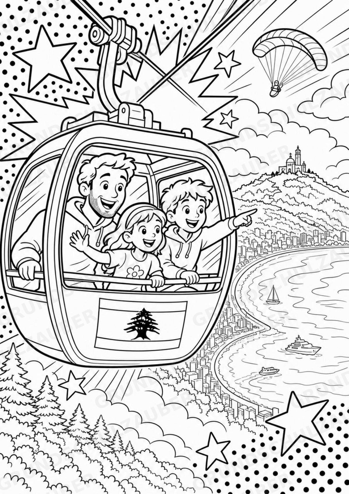 Libanon POP Art Ausmalbilder 15 Malvorlagen – Materialseite 10