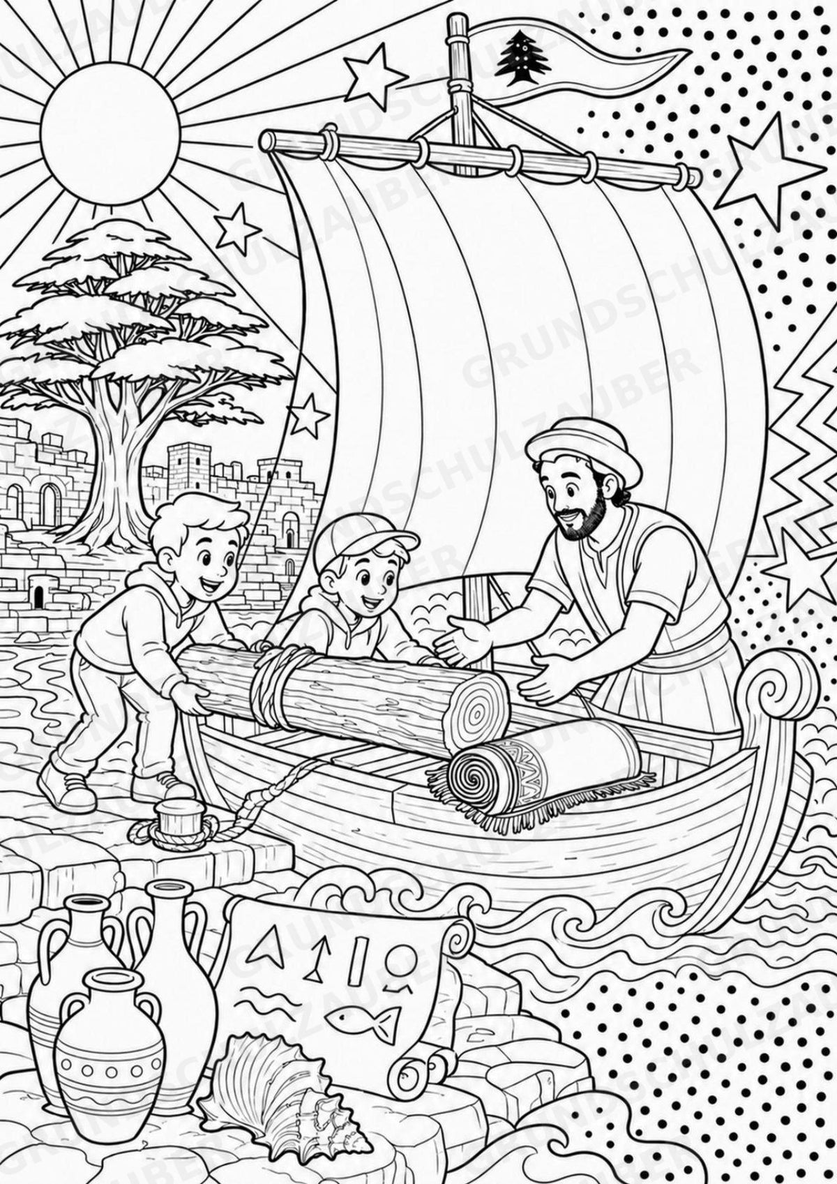 Libanon POP Art Ausmalbilder 15 Malvorlagen – Materialseite 16