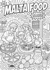 Malta POP Art Ausmalbilder 15 Malvorlagen – Materialseite 8