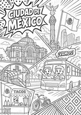 Mexiko POP Art Ausmalbilder 15 Malvorlagen – Materialseite 3