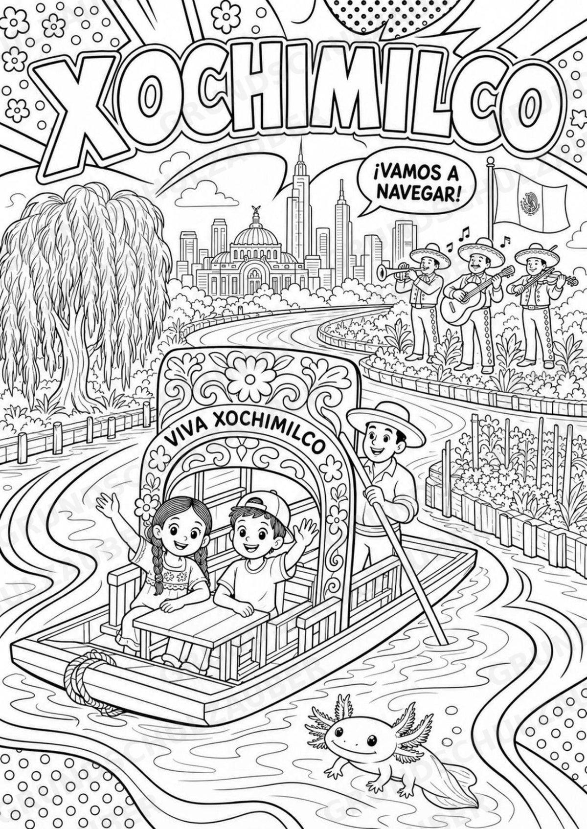 Mexiko POP Art Ausmalbilder 15 Malvorlagen – Materialseite 11