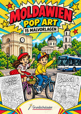 Moldawien POP Art Ausmalbilder 15 Malvorlagen – Cover
