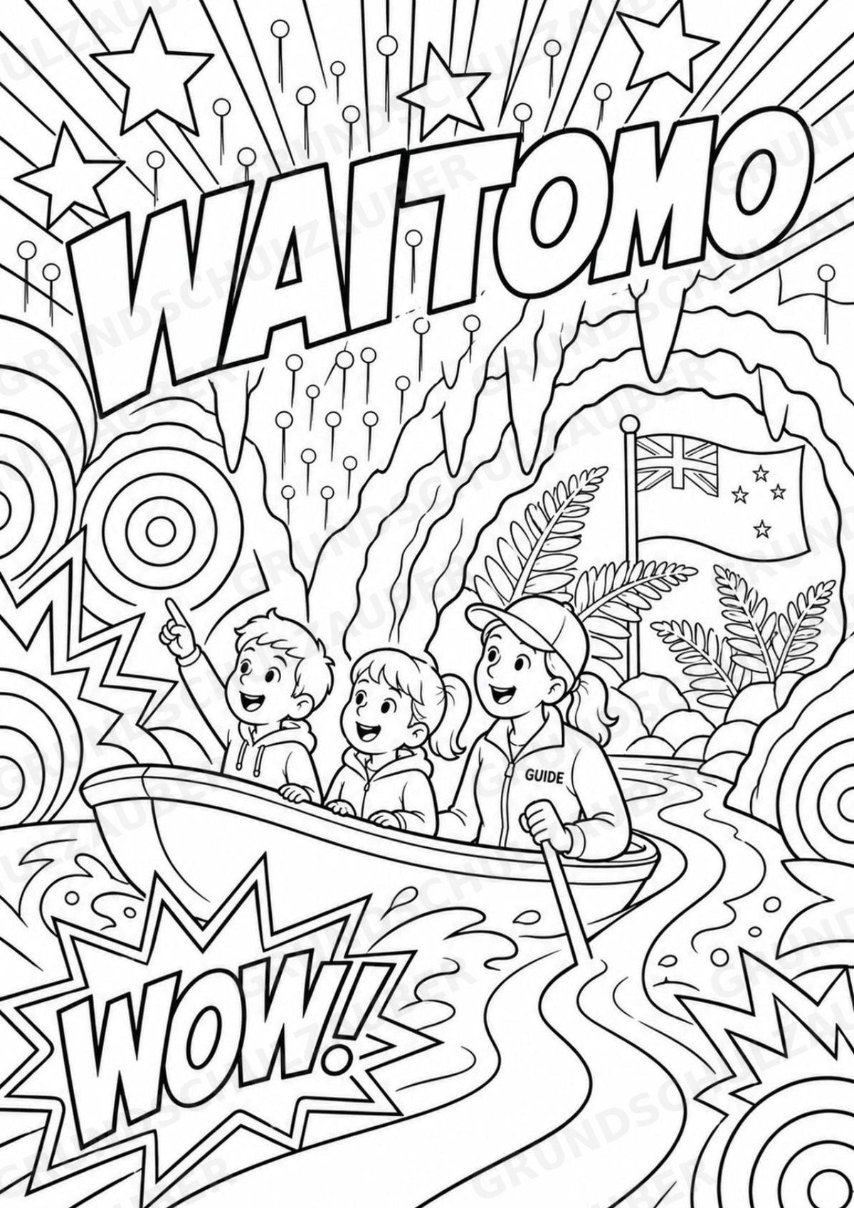 Neuseeland POP Art Ausmalbilder 15 Malvorlagen – Materialseite 9