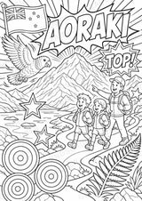 Neuseeland POP Art Ausmalbilder 15 Malvorlagen – Materialseite 12