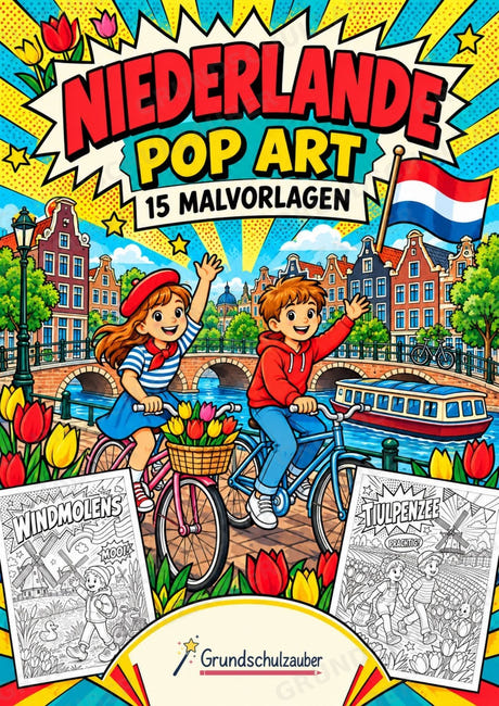 Niederlande POP Art Ausmalbilder 15 Malvorlagen – Cover