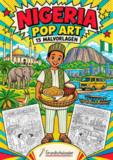 Nigeria POP Art Ausmalbilder 15 Malvorlagen – Cover