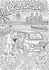 Nigeria POP Art Ausmalbilder 15 Malvorlagen – Materialseite 4