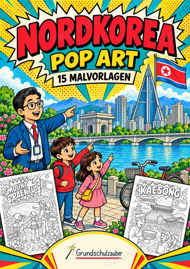 Nordkorea POP Art Ausmalbilder 15 Malvorlagen – Cover