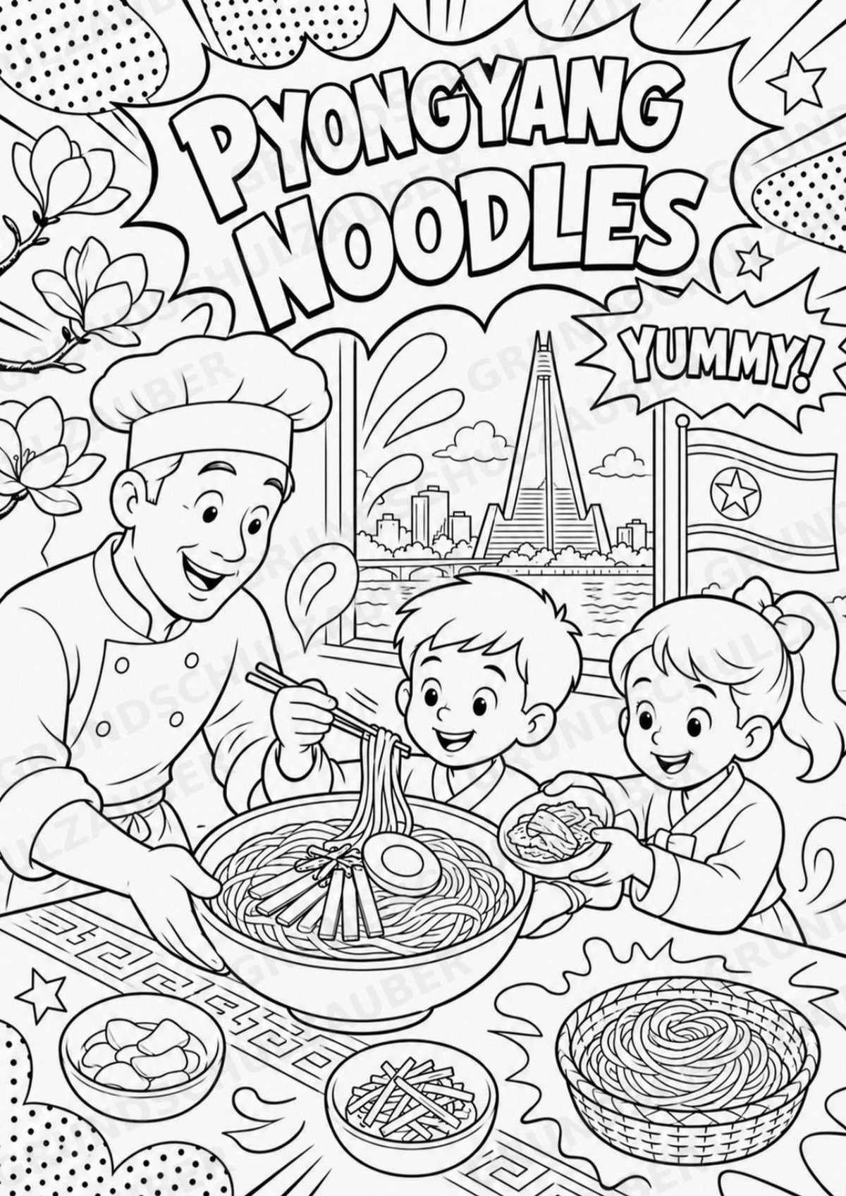 Nordkorea POP Art Ausmalbilder 15 Malvorlagen – Materialseite 7