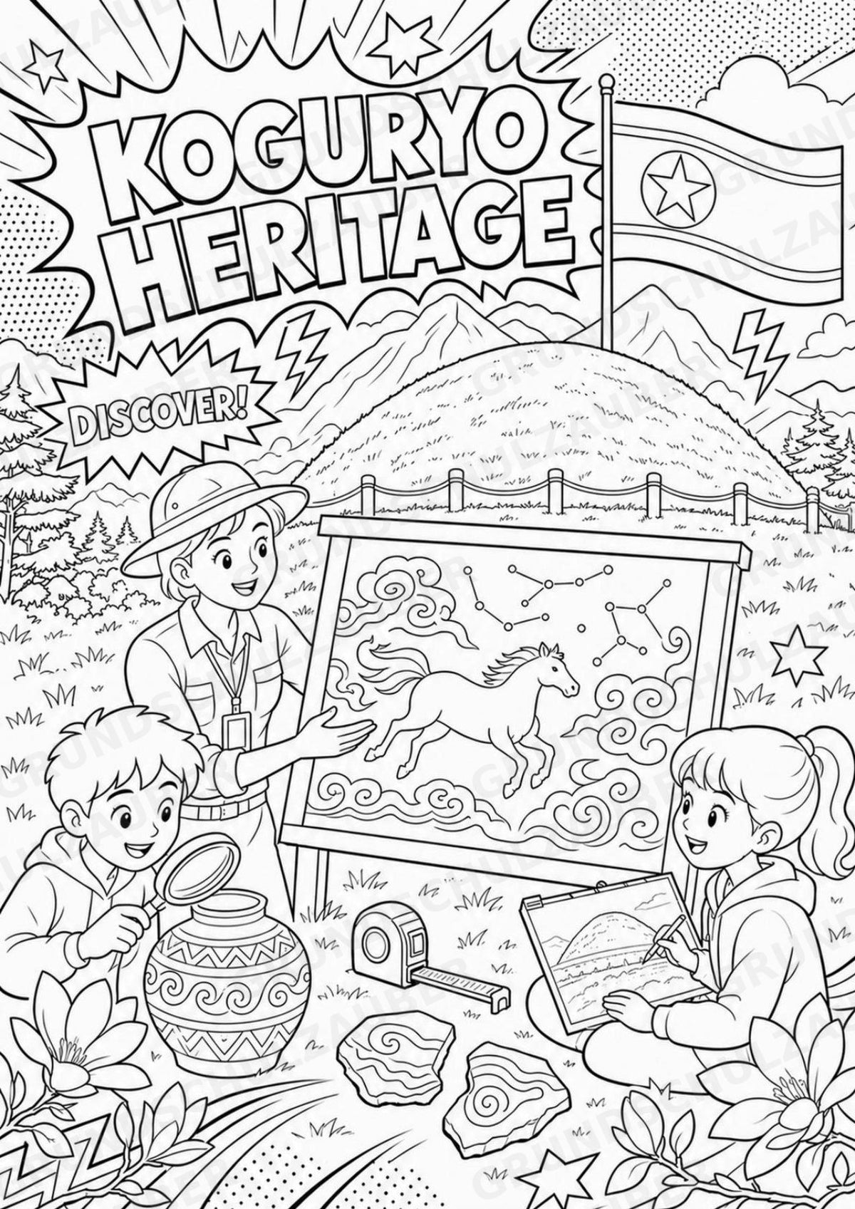 Nordkorea POP Art Ausmalbilder 15 Malvorlagen – Materialseite 15