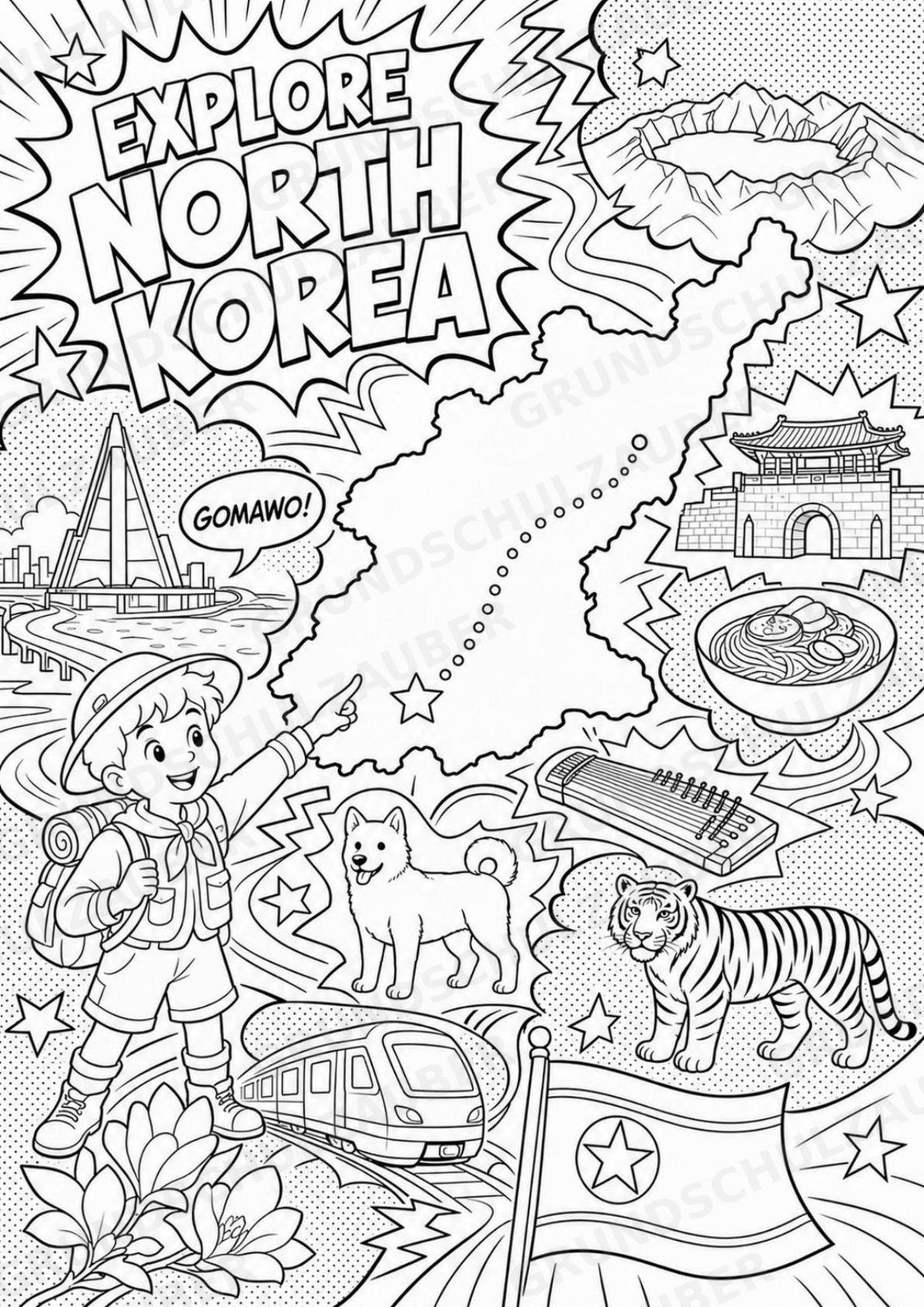 Nordkorea POP Art Ausmalbilder 15 Malvorlagen – Materialseite 16