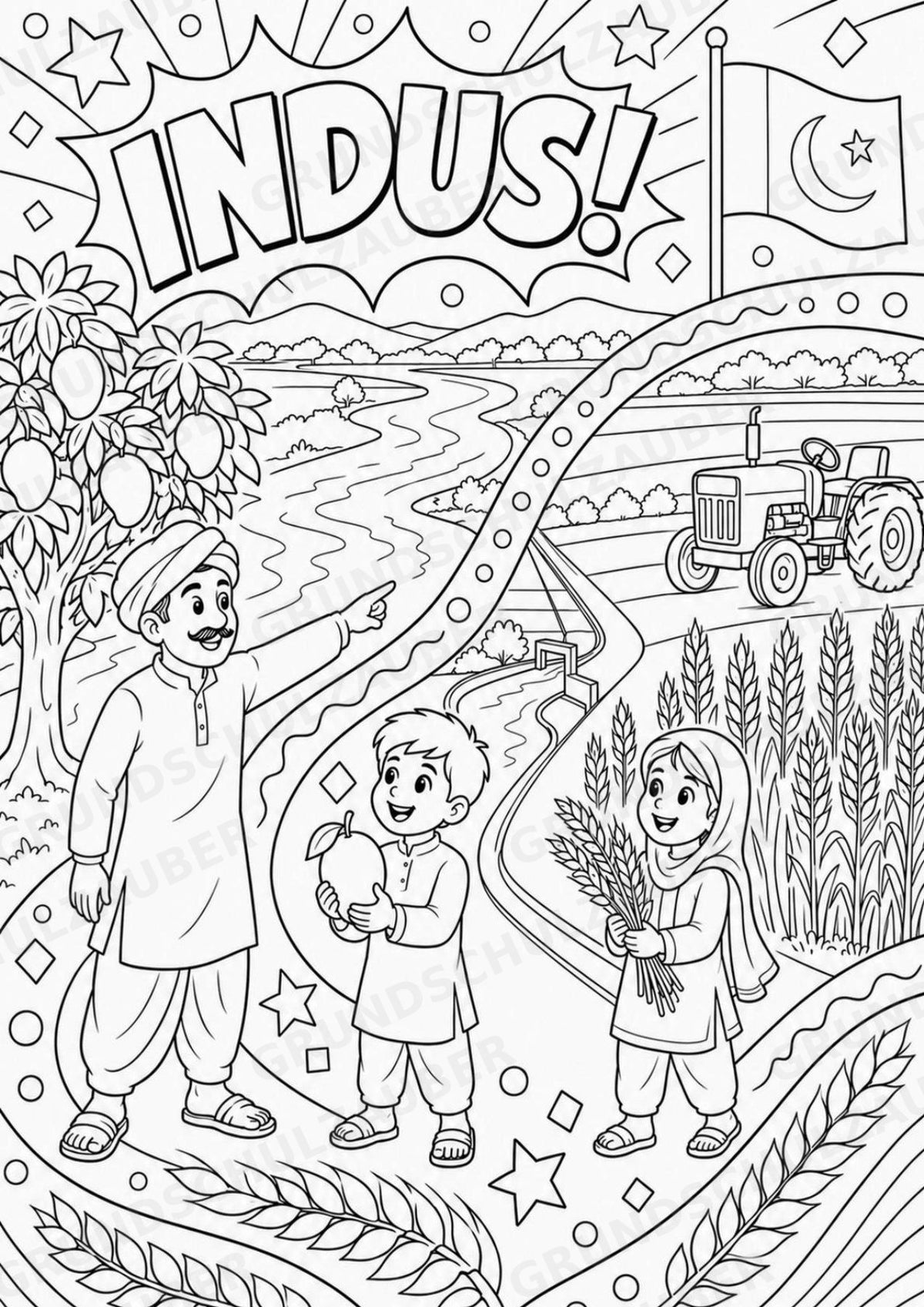 Pakistan POP Art Ausmalbilder 15 Malvorlagen – Materialseite 9