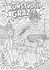 Österreich POP Art Ausmalbilder 15 Malvorlagen – Materialseite 15