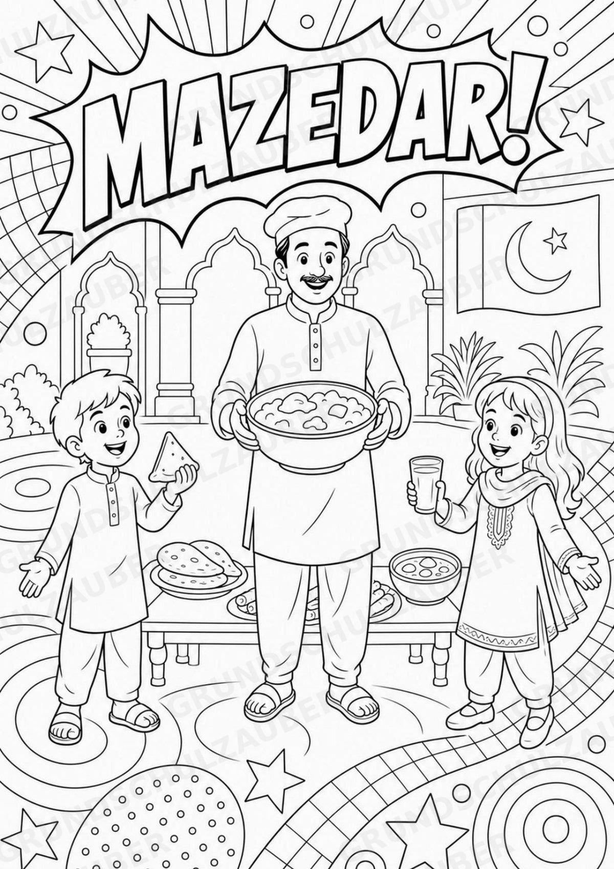 Pakistan POP Art Ausmalbilder 15 Malvorlagen – Materialseite 10