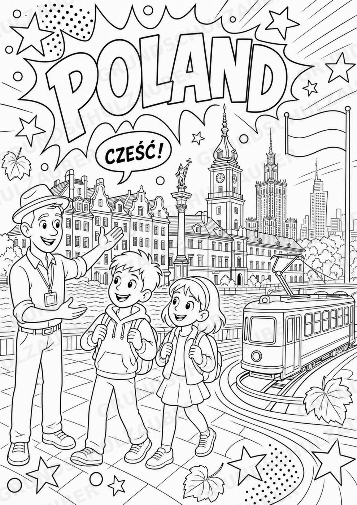 Polen POP Art Ausmalbilder 15 Malvorlagen – Materialseite 2