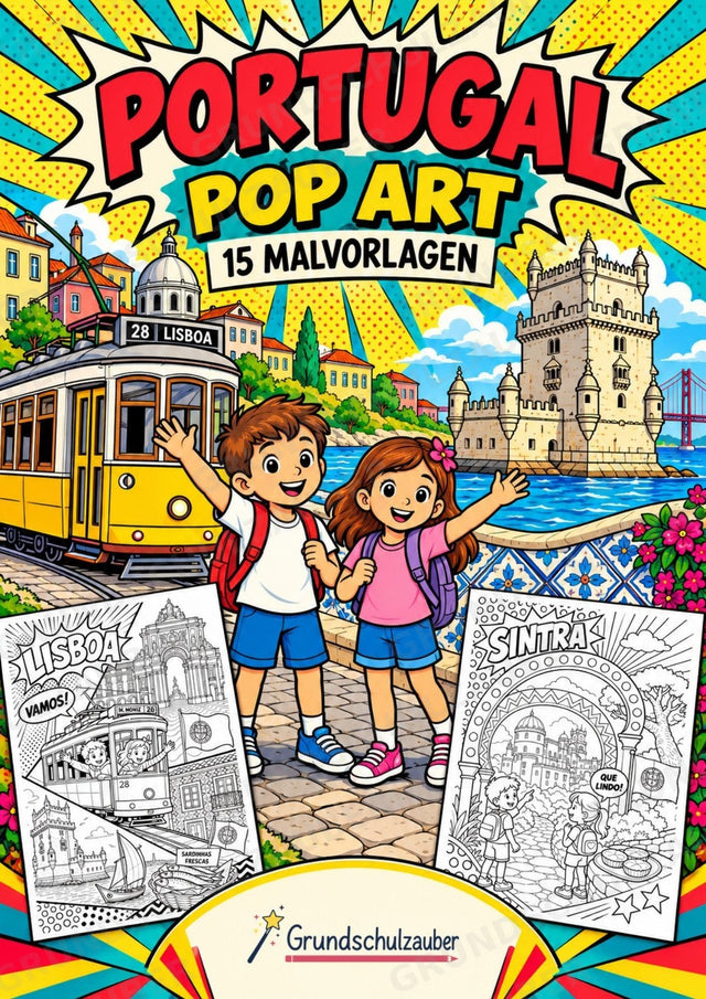 Portugal POP Art Ausmalbilder 15 Malvorlagen – Cover