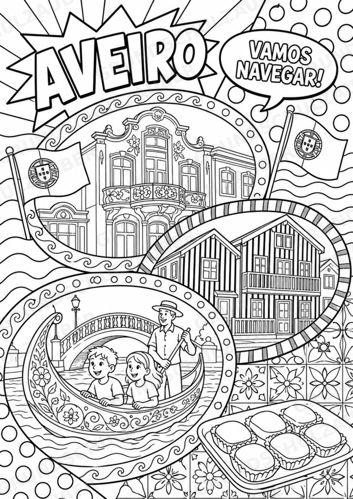 Portugal POP Art Ausmalbilder 15 Malvorlagen – Materialseite 7