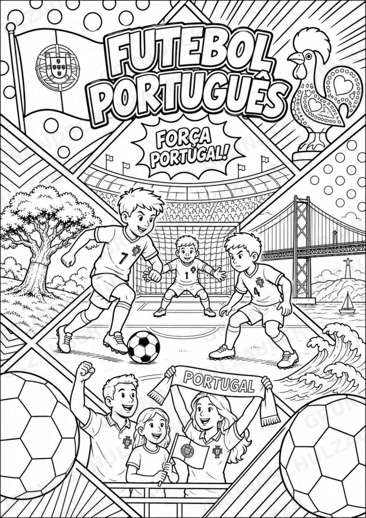 Portugal POP Art Ausmalbilder 15 Malvorlagen – Materialseite 16
