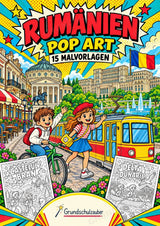 Rumänien POP Art Ausmalbilder 15 Malvorlagen – Cover